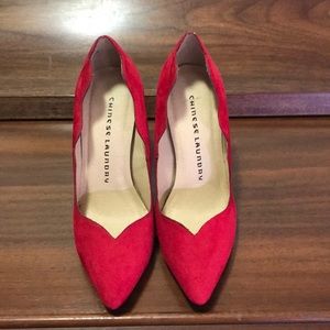 Size 5 red heels only worn once